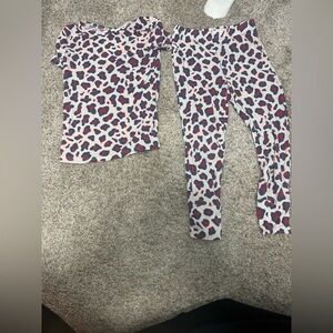 Posh Peanut Leopard Print Pajama Set